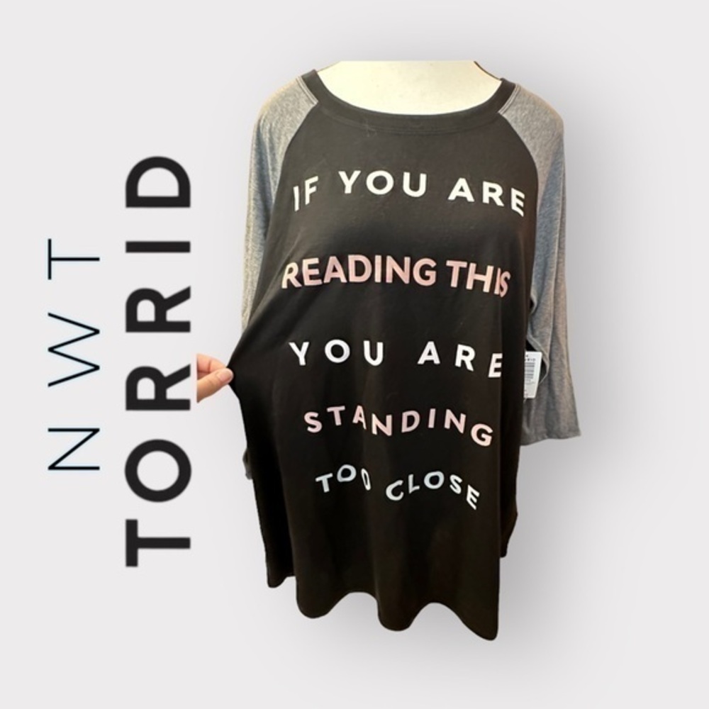 🆕 NWT women’s Torrid 1 Black Gray Sarcastic Graphic Tee Super Soft 1x 1XL 14 16